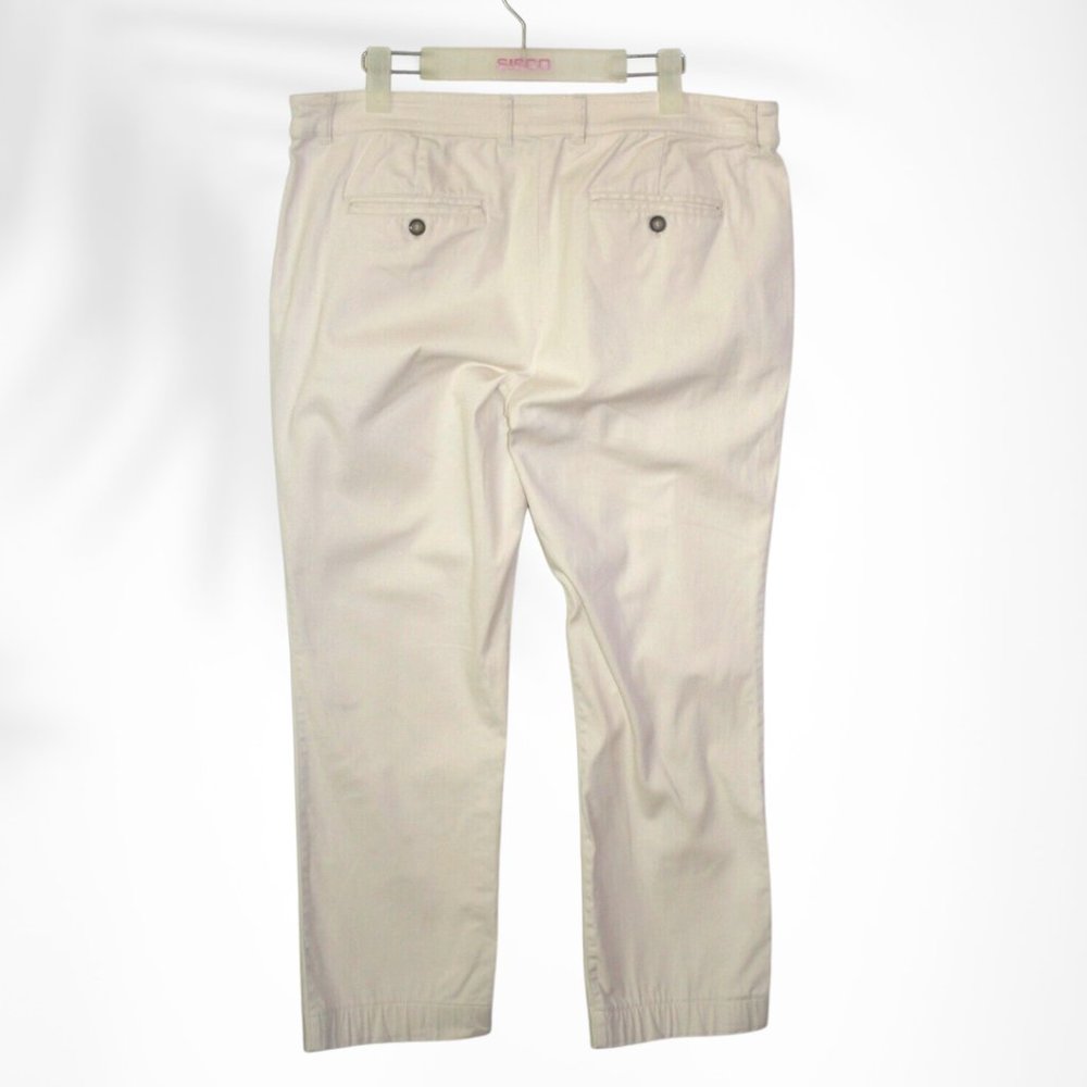 Sussan Trouser Straight Pants Size 14 Creme Mid Rise Stretch Work Wear - Picture 2 of 10